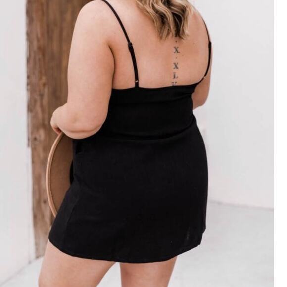 Pink Lily Black Button Dress Size XXL - Picture 4 of 6